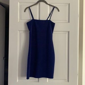 Navy Blue Spaghetti Strap Mini Dress